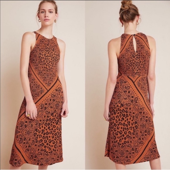 Anthropologie Dresses & Skirts - Anthropologie Farm Rio Alyse Midi Dress Leopard Size Large NWOT